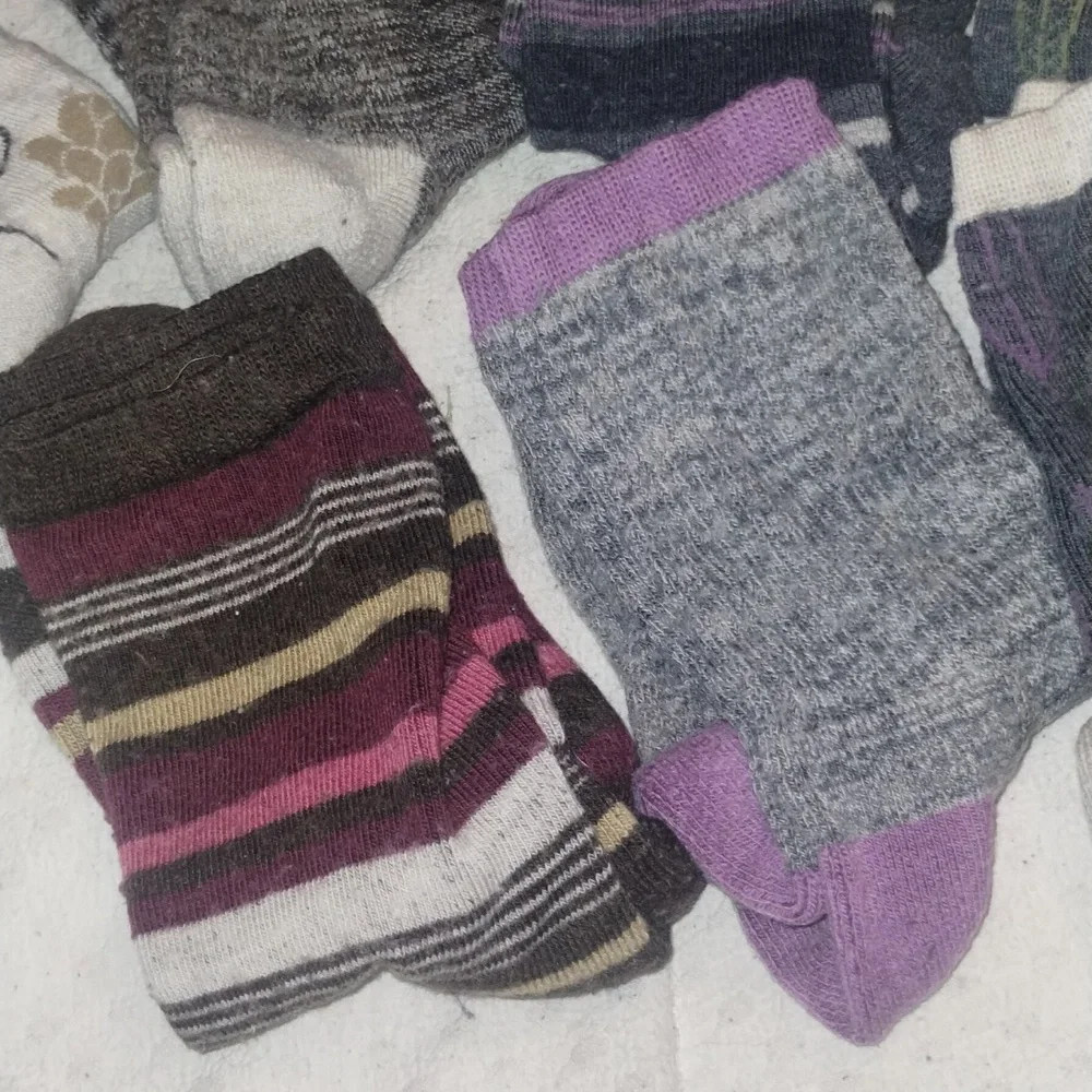 Lot of 11 patterned boot socks